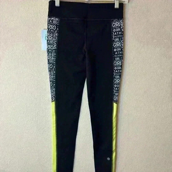 athleta color block a girls chit chat tights sz L NWT - Picture 3 of 4